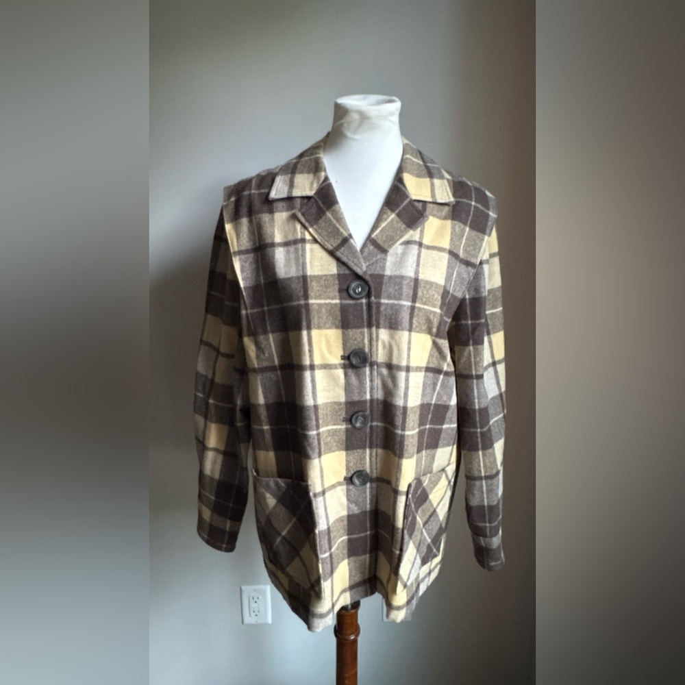 Vintage Pendleton Patch Pockets 100% Virgin Wool Jacket Size 1X